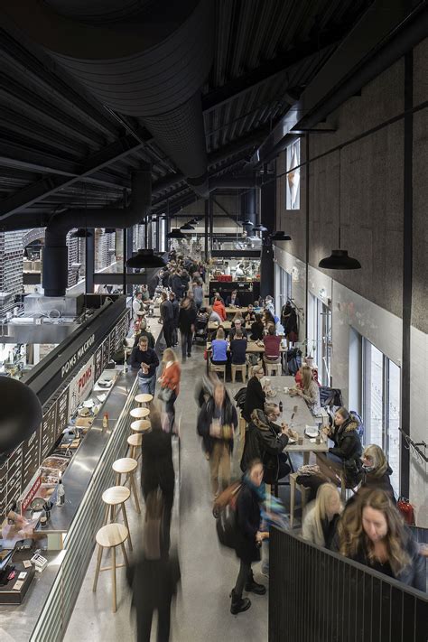 Roofless Industrial Building Turned into a Fabulous Market Hall