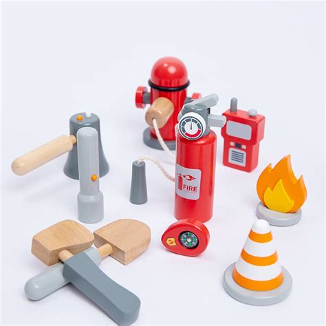 Firefighter Pretend Play Toy with Fireman Costume Kit (14 Pcs) - OPAL TOYS