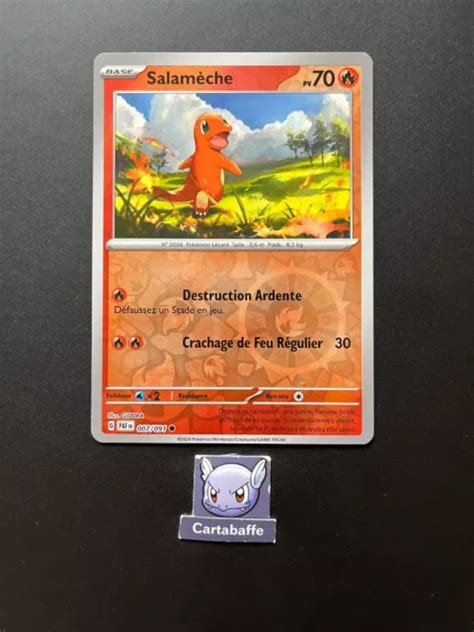 CARTE POKÉMON SALAMÈCHE 007 091 Reverse EV4 5 PAF Destinées à Paldea