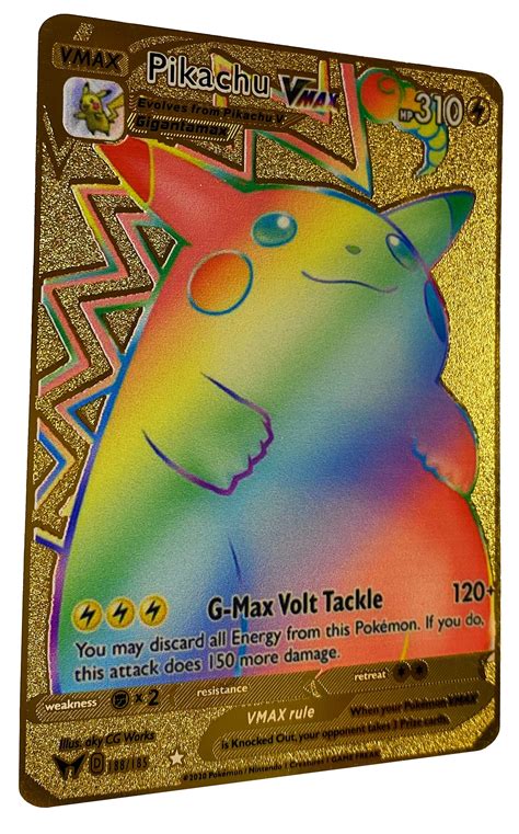 Buy Andol Pikachu Vmax Vivid Voltage Pokemon Card Custom Rainbow