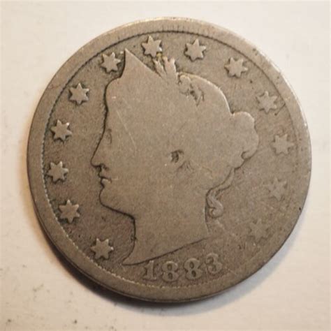 1883 Liberty Head 5 Cents With Cents Free Shipping A2938 Ebay