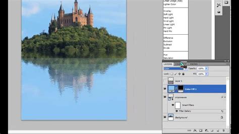 Как сделать реалистичное отражение в воде с помощью Photoshop - YouTube