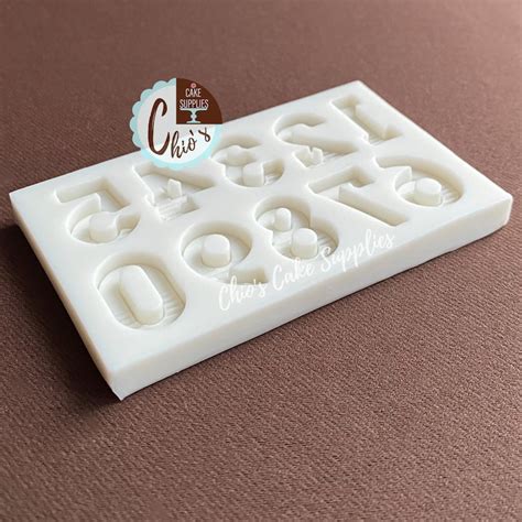 Alphabet Uppercase Lowercase And Numbers Silicone Mold Etsy