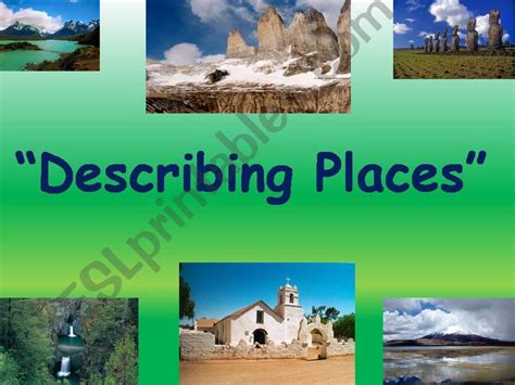 Esl English Powerpoints Describing Places