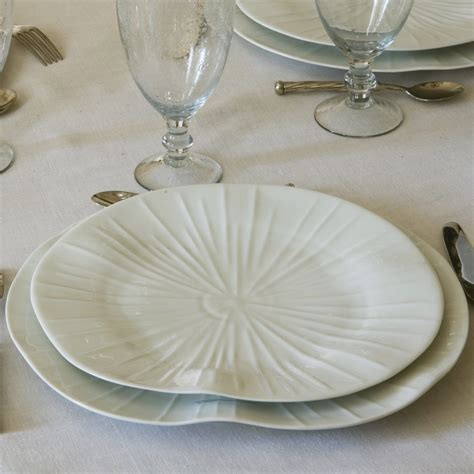 Assiette Plate Aub Pine Porcelaines Jacques Pergay Limoges