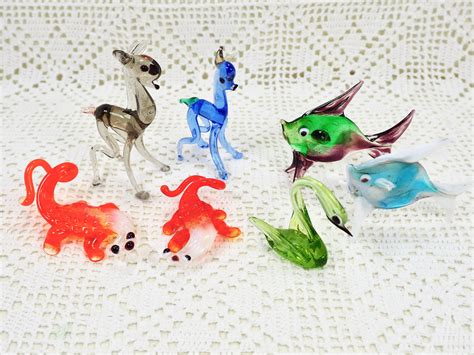 Hand Blown Glass Miniature Animals CHOICE 1 2 Deer 2 2 - Etsy