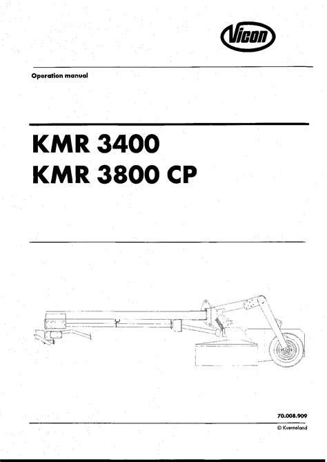 Vicon Extra Kmr 3400 3800 Cp Mower Conditioner 2000 2001 Parts Manual Catalog Pdf Download