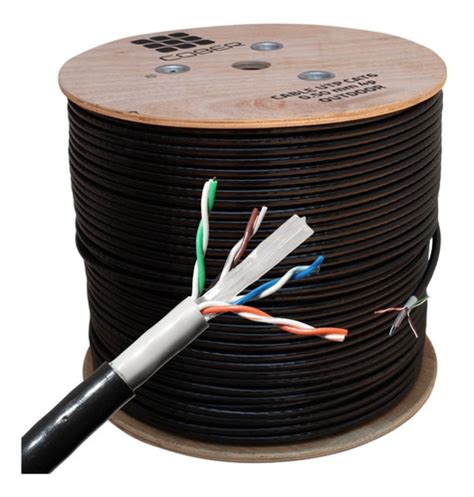 Cable Red Exterior Cat 6 Doble Forro Alta Densidad Cober CENIT