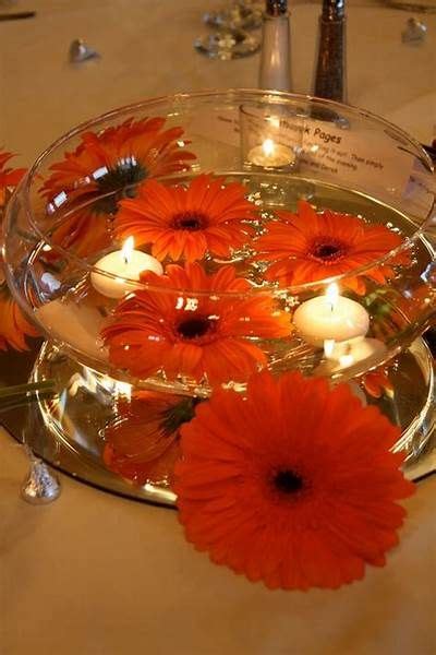 Floating Gerber Daisies Daisy Daisy Wedding Centerpieces Floating