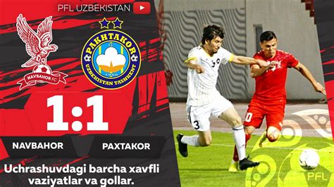 Coca Cola Superliga 14 Tur NAVBAHOR PAXTAKOR 1 1 YouTube