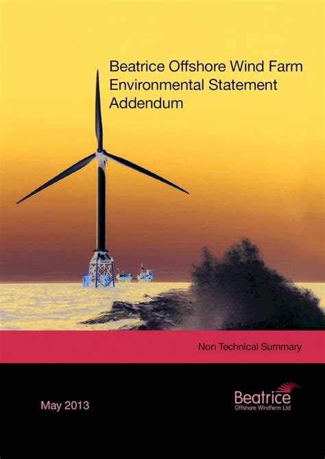 Pdf Beatrice Offshore Wind Farm Environmental Statement Scot Datafiles Lot Bowl