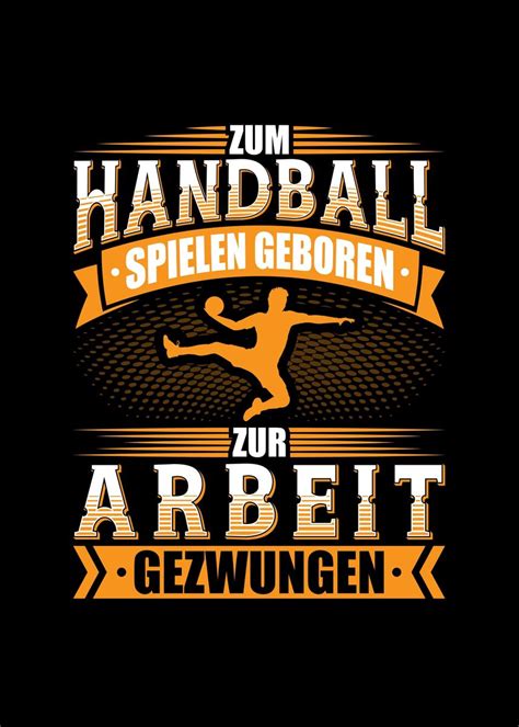 Handball Handballspieler Poster Picture Metal Print Paint By