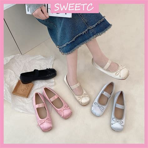 SWEETC Local Ready Stock Kasut Perempuan Kasut Ibu Mengandung Round Toe