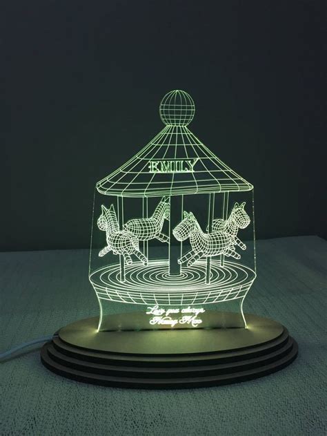 Carousel Night Light Personalised Gifts Handmade Create Personalized