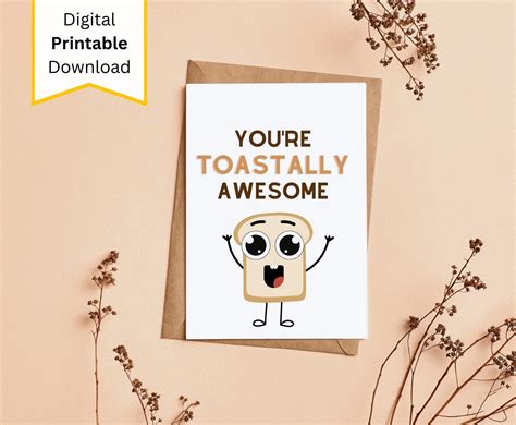 Youre Awesome Card Greeting Card Toastally Awesome Thinking Of You