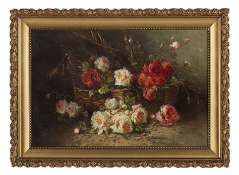 Max Albert Carlier Belgium Still Life Of Rose