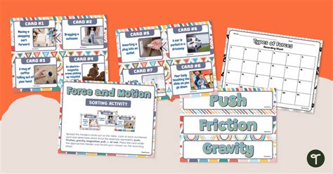 Force And Motion Sorting Activity Teach Starter