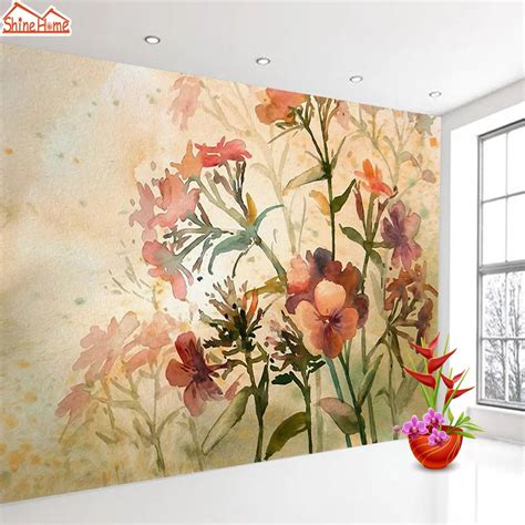 Shinehome Large Flower Wallpaper For 3 D Living Room Kids Wall Paper