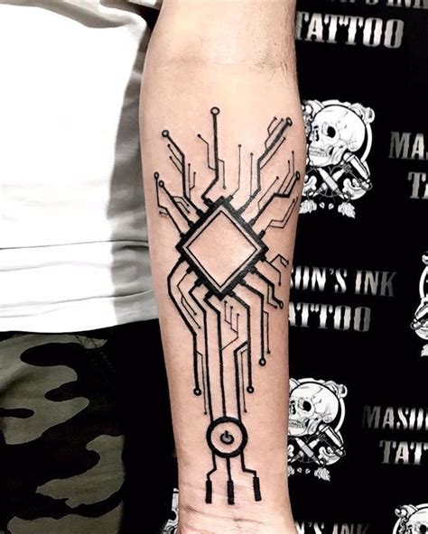 Geometric Inspiration Inkstinct Electronic Tattoo Hand Tattoos