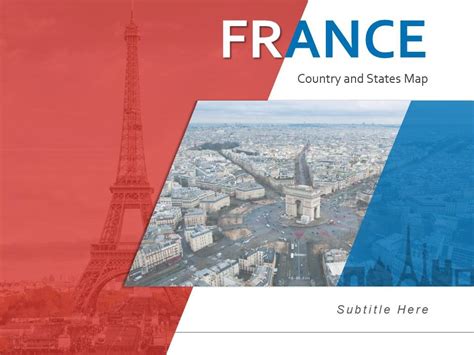 Frankreich Land Und Staaten Karte Powerpoint Vorlage