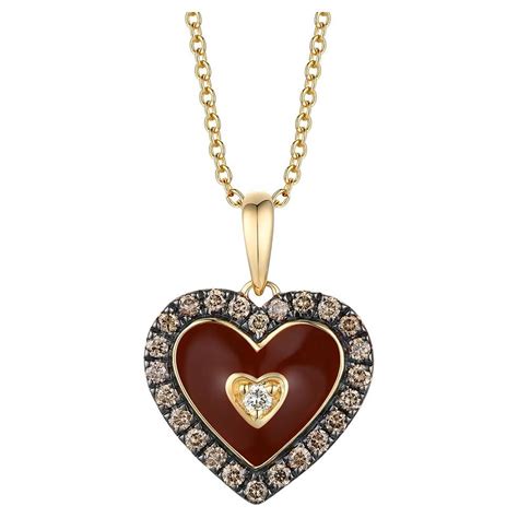 Le Vian Pendant Featuring Enamel Chocolate Diamonds Nude Diamonds Set