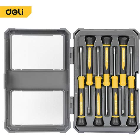 Набор прецизионных отверток DELI 7 шт (SL,PH, Torx)DL241007 (CrV сталь ...