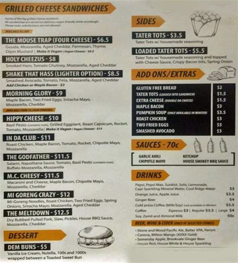 Melt Brothers Menu, Menu for Melt Brothers, Brisbane CBD, Brisbane - Urbanspoon/Zomato