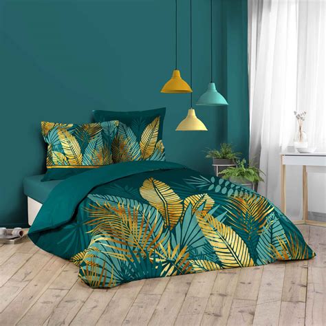 Parure Housse Couette 240 X 220 Cm Tropicale Leroy Merlin