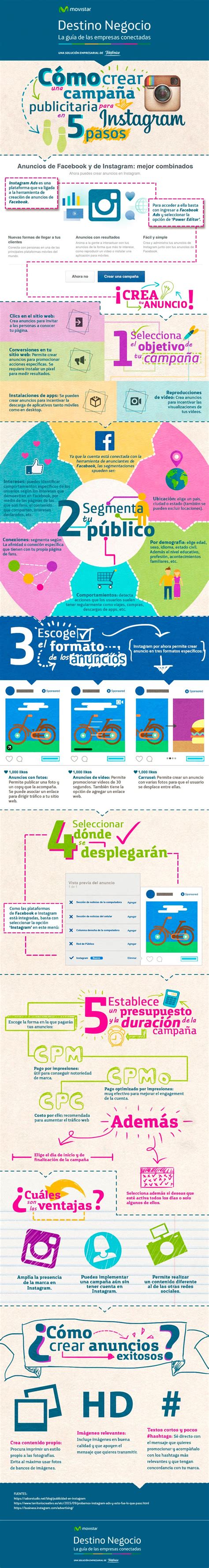 Cómo Crear Una Campaña Publicitaria En Instagram Infografia Socialmedia Marketing Tics Y