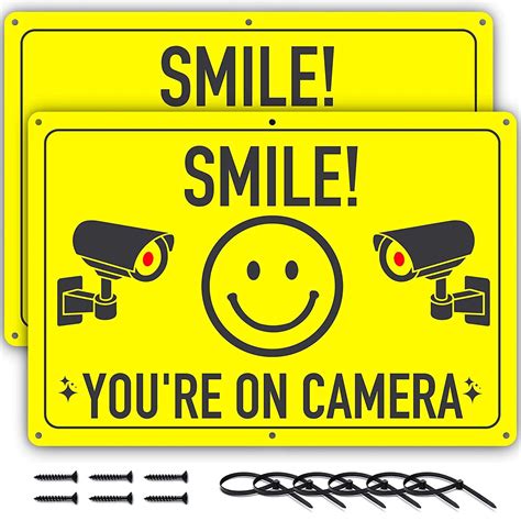 Smile You Re On Camera Signs Ideal Aluminum Video Etsy