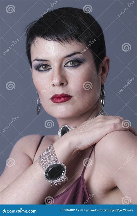 Fashion Brunette With Pearls Stock Photo Image Of Elegant Elegance
