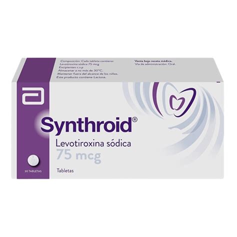 Synthroid Abbott Via Oral Por Unidad 75 Mcg