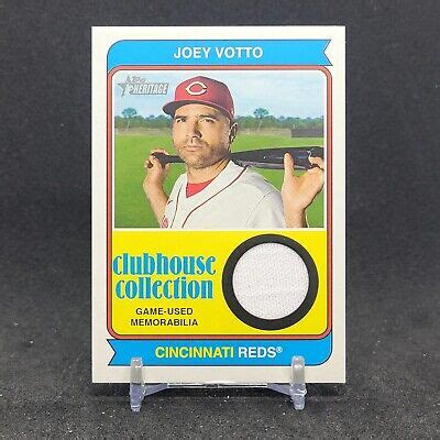 Topps Heritage Clubhouse Relic Joey Votto Ccr Jv Cincinnati Reds