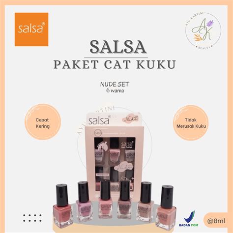 Jual SALSA Nail Polish NUDE GLAM 1 Set Shopee Indonesia