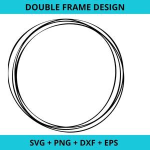 Double Circle Frame Svg Geometric Circle Frame Border Svg Geometric