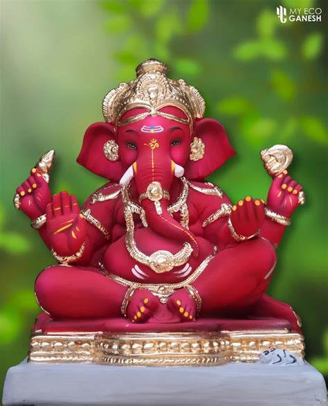 Mahaganpati Whole Red 18 Rv My Eco Ganesh