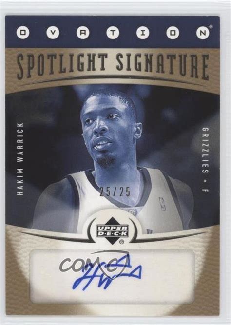 Upper Deck Ovation Spotlight Signatures Gold Hakim Warrick Ss