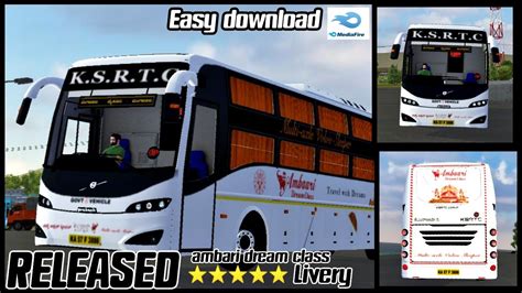 Ksrtc Ambari Dream Dreamclass Bus 💥 New Livery Released 🥳 Volvo B11r