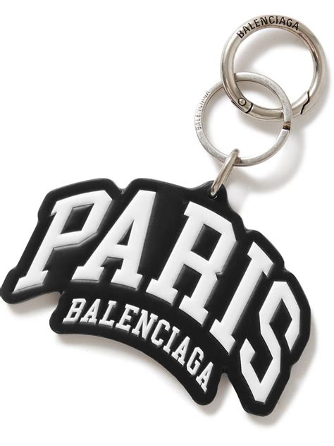 Balenciaga Logo Embossed Leather Key Ring Balenciaga