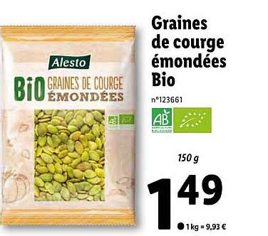 Promo Graines De Courge Mond Es Bio Alesto Chez Lidl Icatalogue Fr