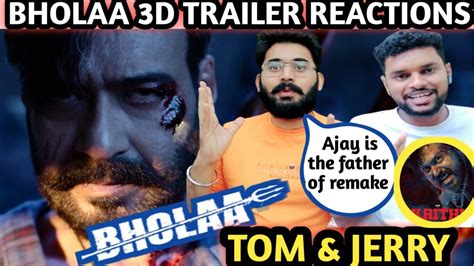 BHOLAA TRAILER REACTION BY TOM JERRY Ajay Devgan Tabu YouTube