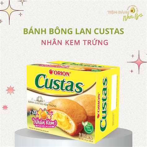 Bánh kem trứng Custas hộp 47g (2 cái) | Shopee Việt Nam