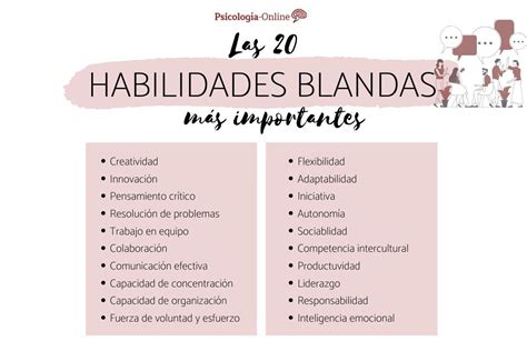 20 HABILIDADES BLANDAS qué son cuáles son y ejemplos