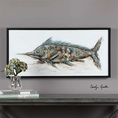 Blue Marlin Hand Painted Wall Art - Carolyn Kinder International