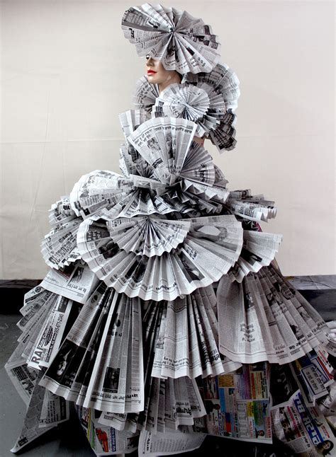 Recycled Fashion The Newspaper Dress