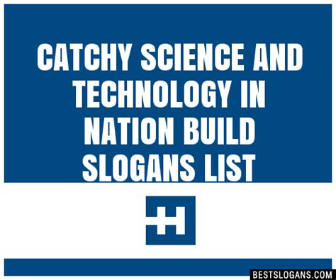 100 Catchy Science And Technology In Nation Build Slogans 2024