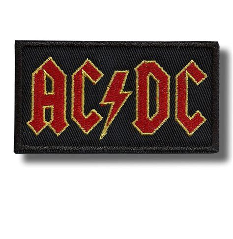 Ac Dc Patch Badge Embroidered Iron On Applique Etsy