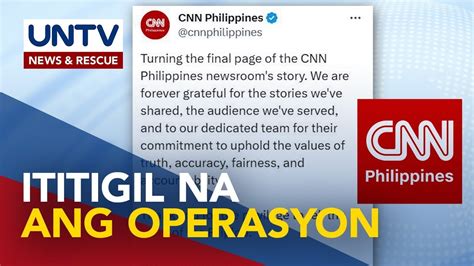 Cnn Philippines Ititigil Na Ang Operasyon Simula Sa January Youtube