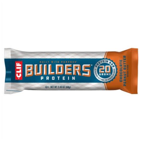 CLIF® Builders® Chocolate Peanut Butter Protein Bars, 12 ct / 2.4 oz ...