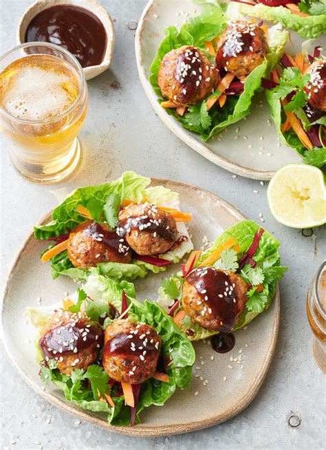 Spicy Pork Meatball And Salad Wraps Dish Dish Magazine